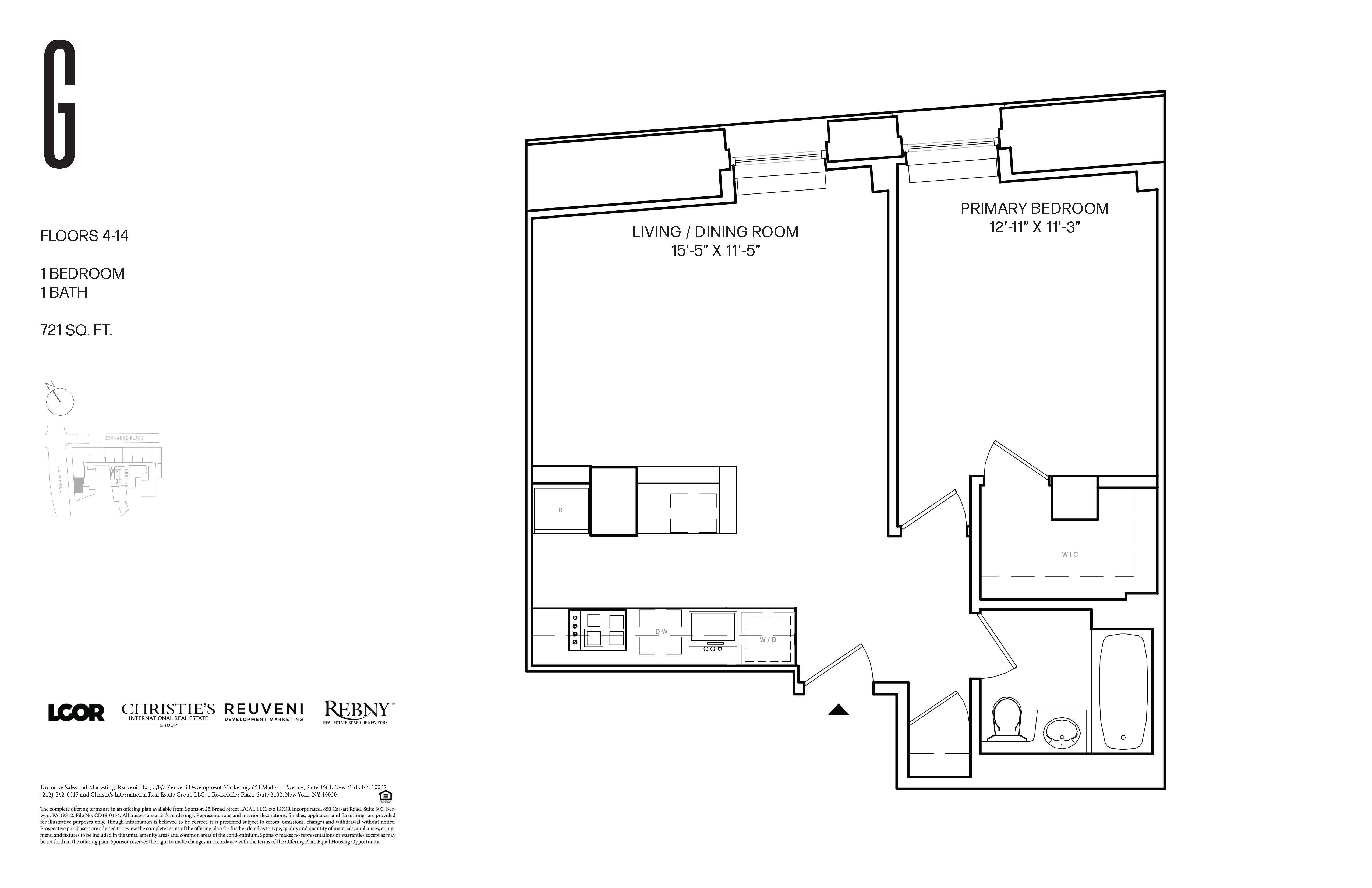 Floorplan for 25 Broad Street, 10-G