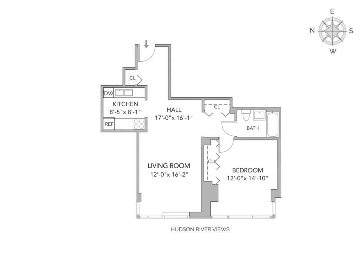 Floorplan for 111 West 67th Street, 34-B