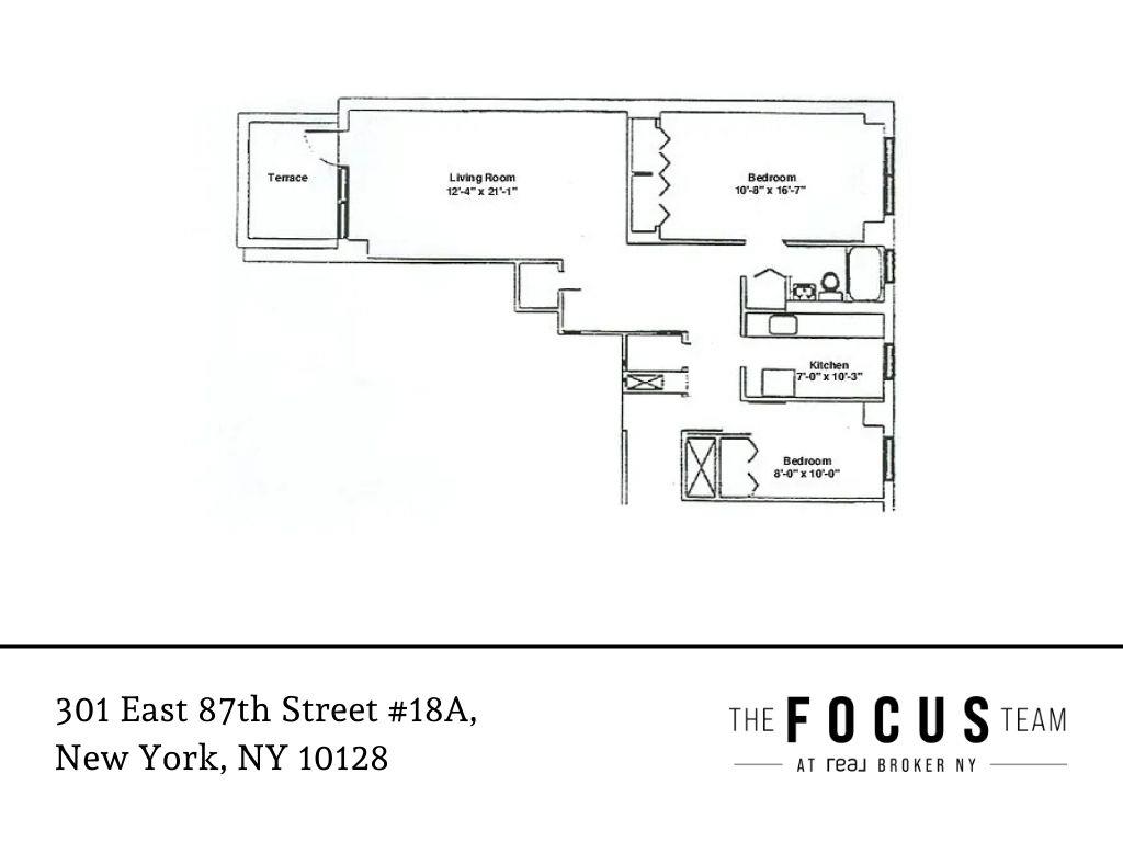 Floorplan for 301 East 87th Street, 18-A