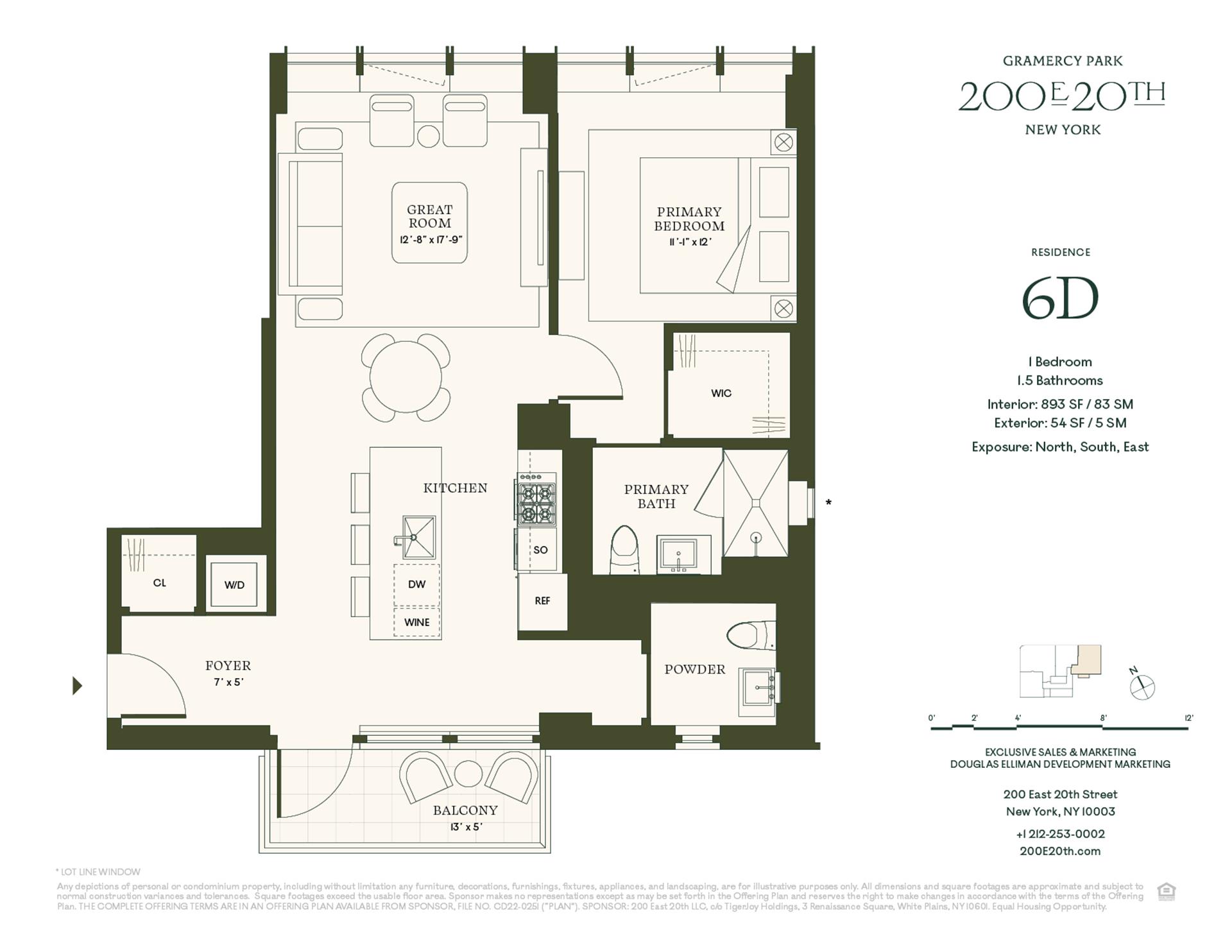 Floorplan for 200 East 20th Street, 6D