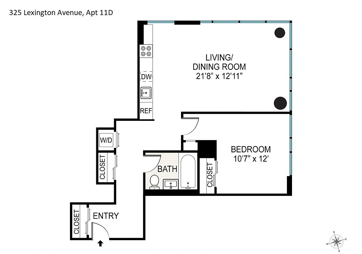 Floorplan for 325 Lexington Avenue, 11D