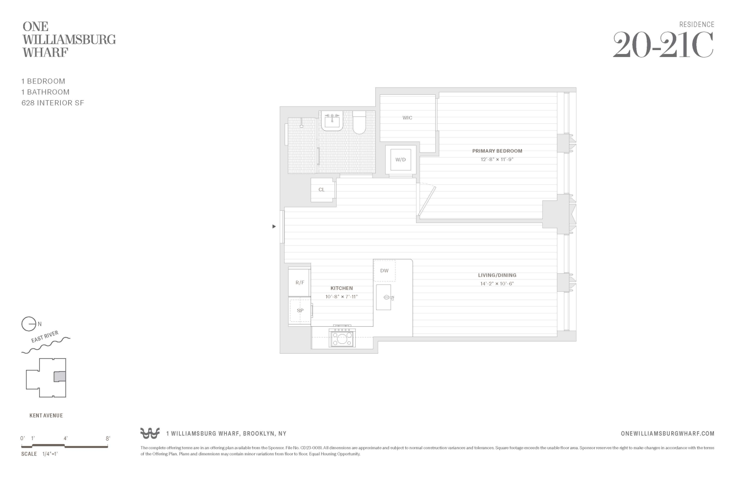 Floorplan for 480 Kent Avenue, 20C