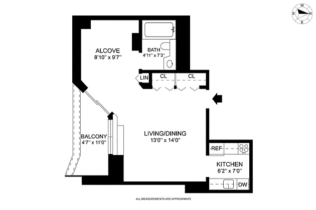 Floorplan for 233 East 86th Street, 16A