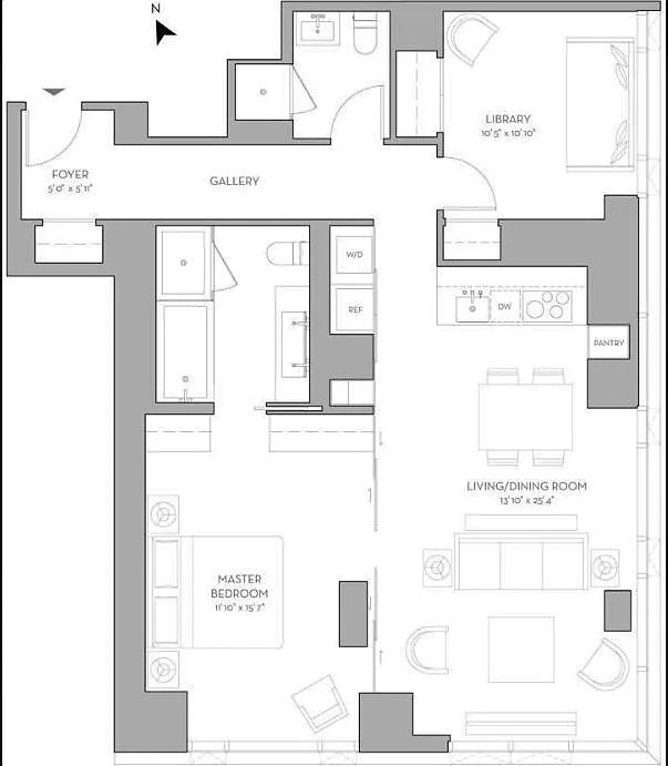 Floorplan for 135 West 52nd Street, 9E