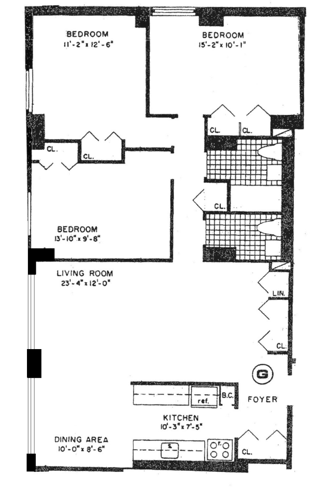 Floorplan for 401 2nd Avenue, 24G