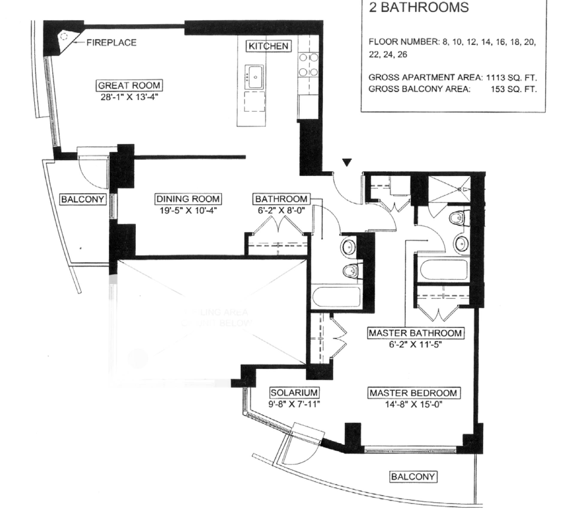 Floorplan for 205 East 59th Street, 16B