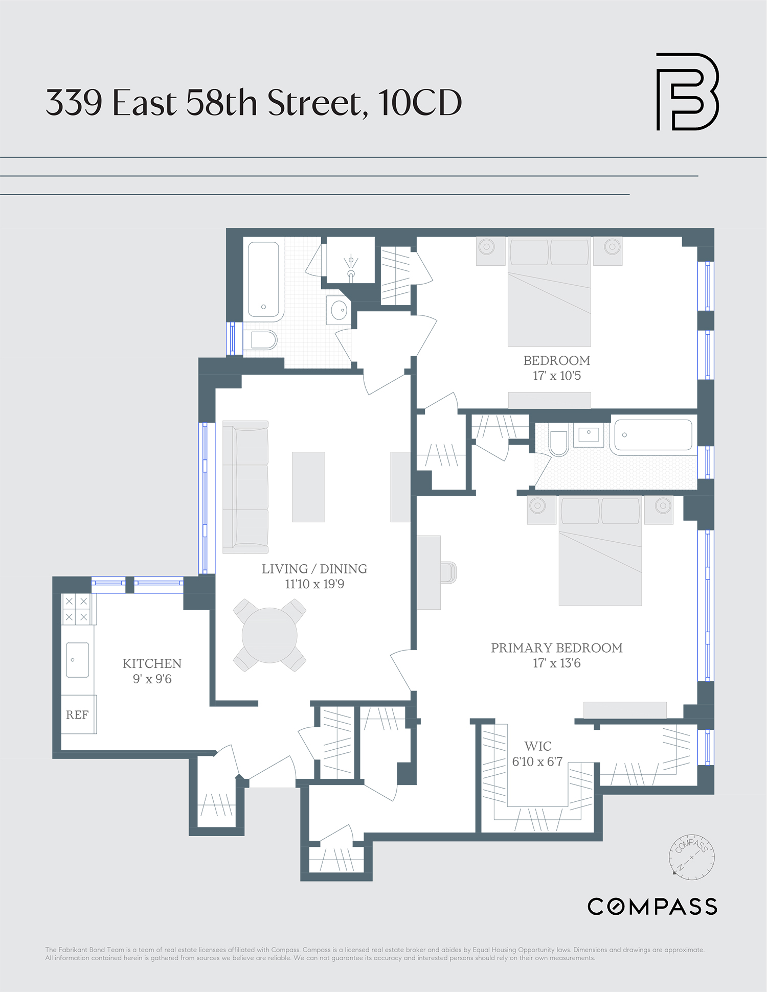 Floorplan for 339 East 58th Street, 10CD