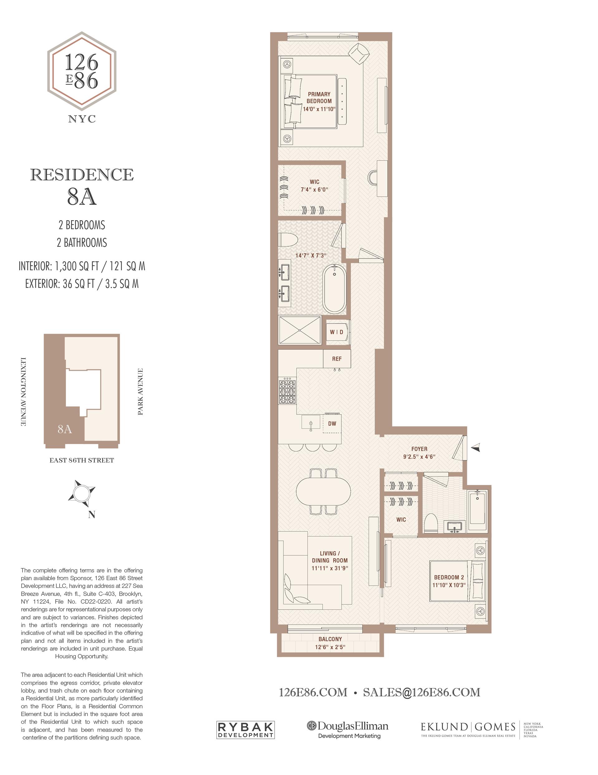 Floorplan for 126 East 86th Street, 8A