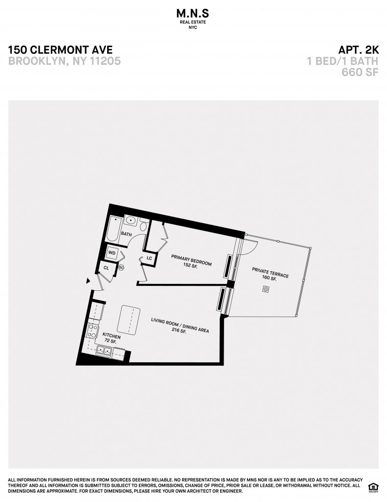 Floorplan for 375 Myrtle Avenue, 2-K