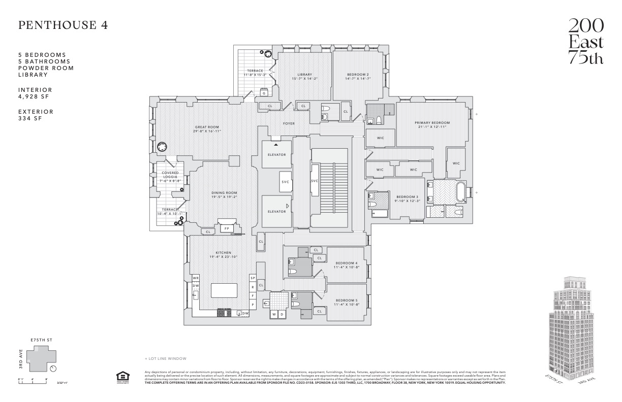 Floorplan for 200 East 75th Street, PH4