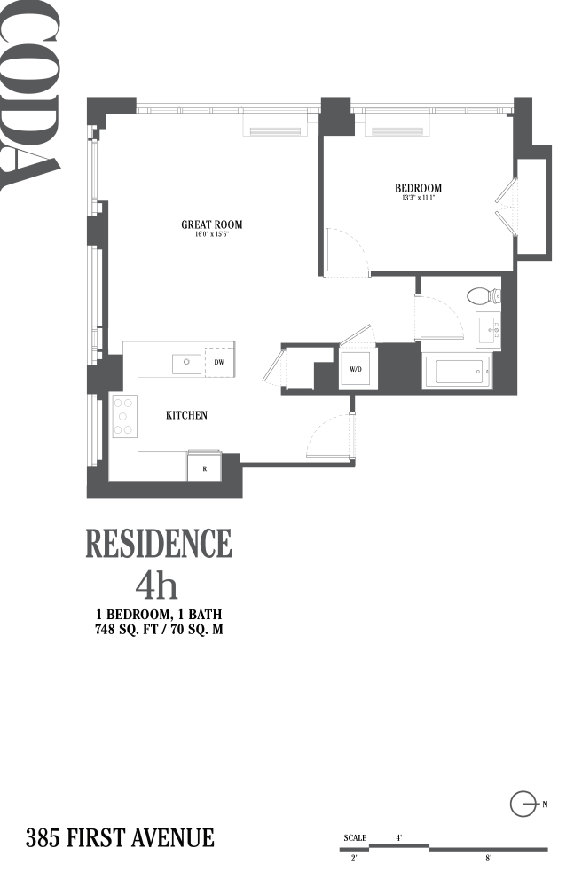 Floorplan for 385 1st Avenue, 4H