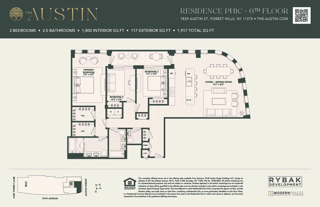 Floorplan for 78-29 Austin Street, PH-1C