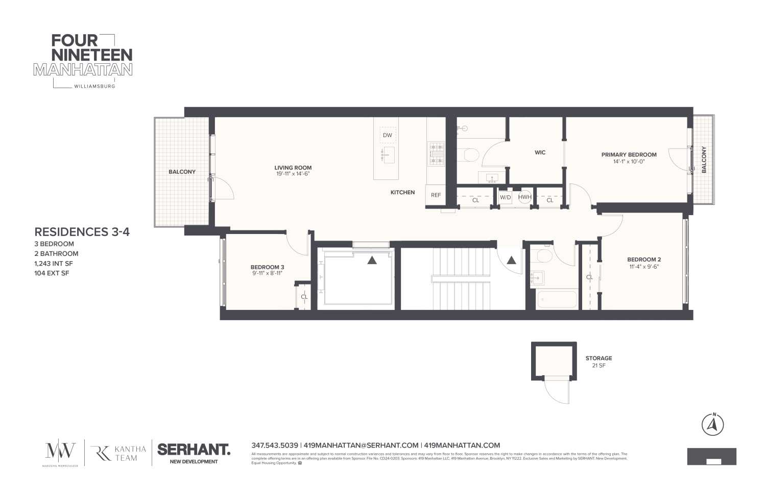 Floorplan for 419 Manhattan Avenue, 3