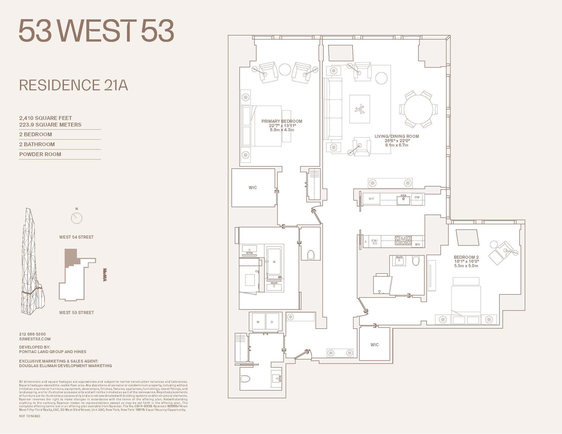 Floorplan for 53 West 53rd Street, 21A