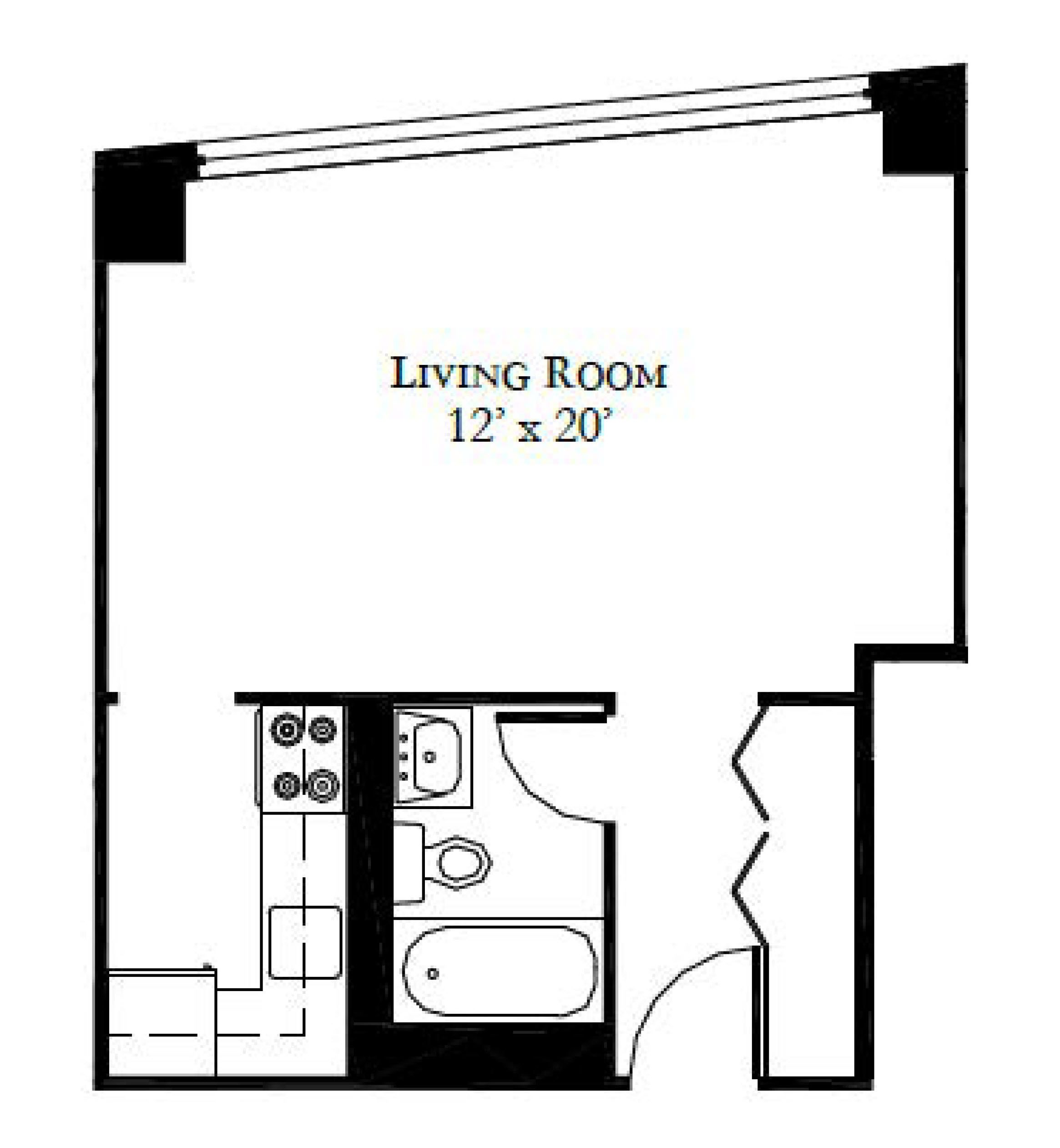 Floorplan for 211 West 56th Street, B-23