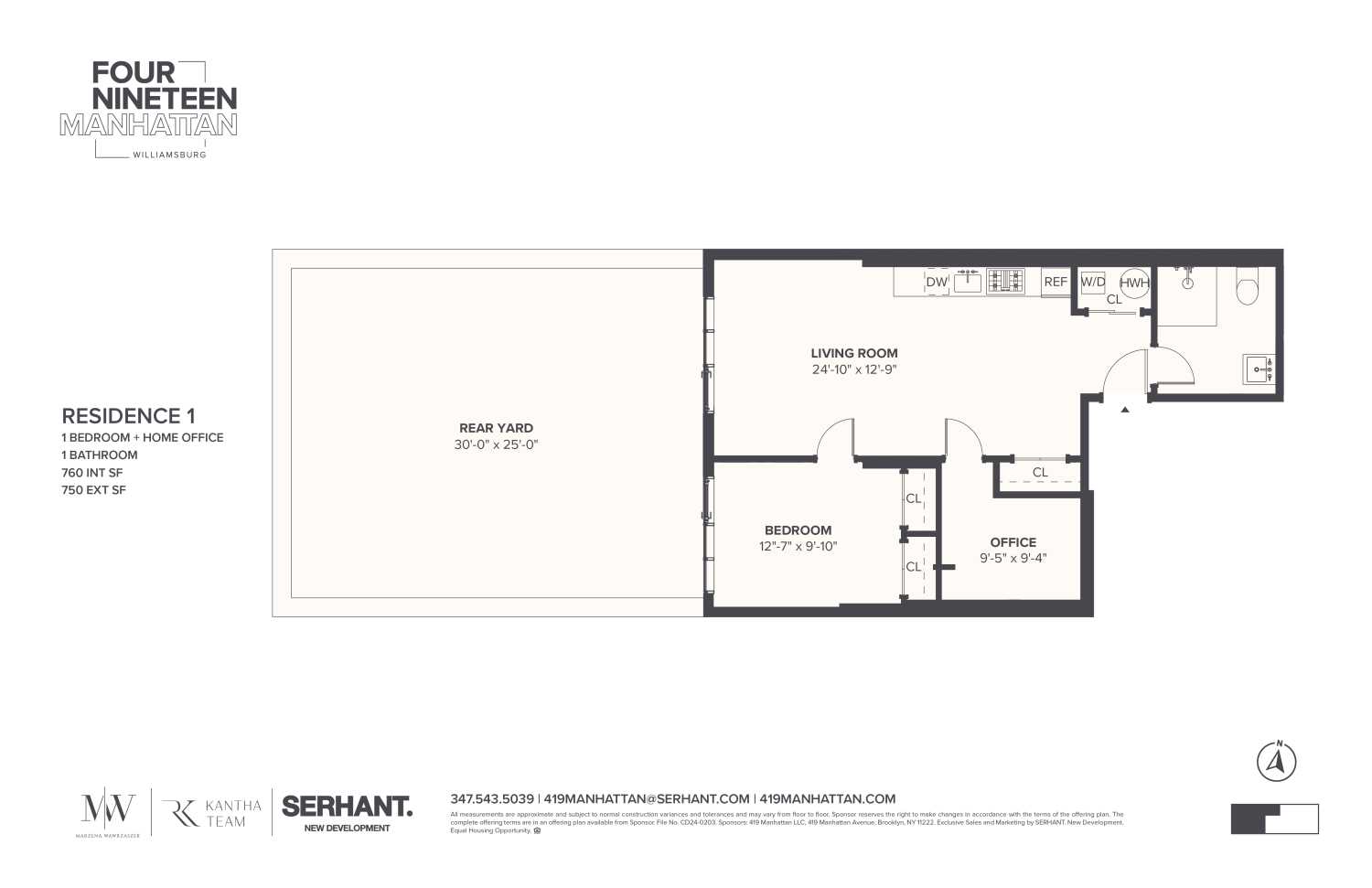 Floorplan for 419 Manhattan Avenue, 1