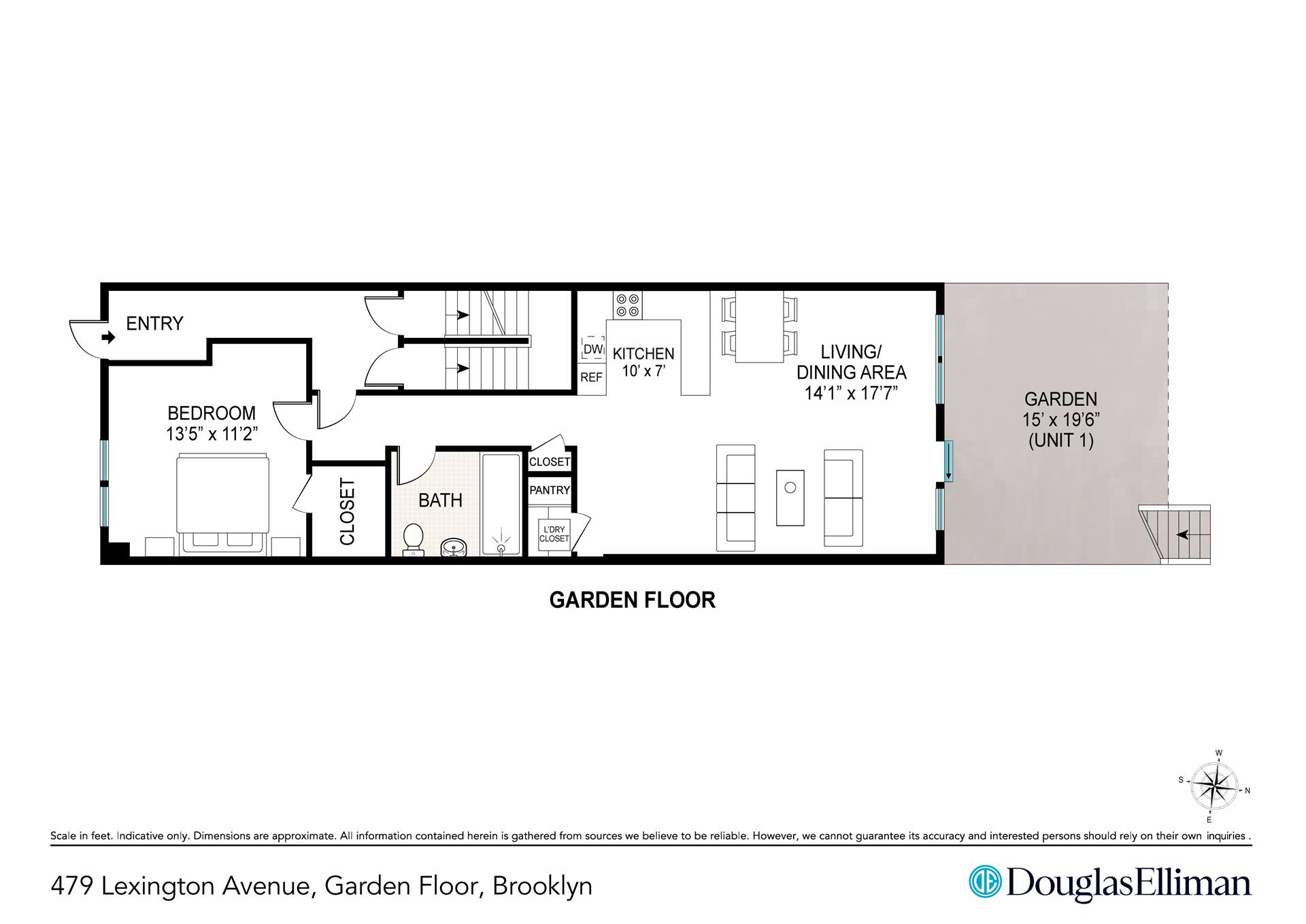 Floorplan for 479 Lexington Avenue, GARDEN