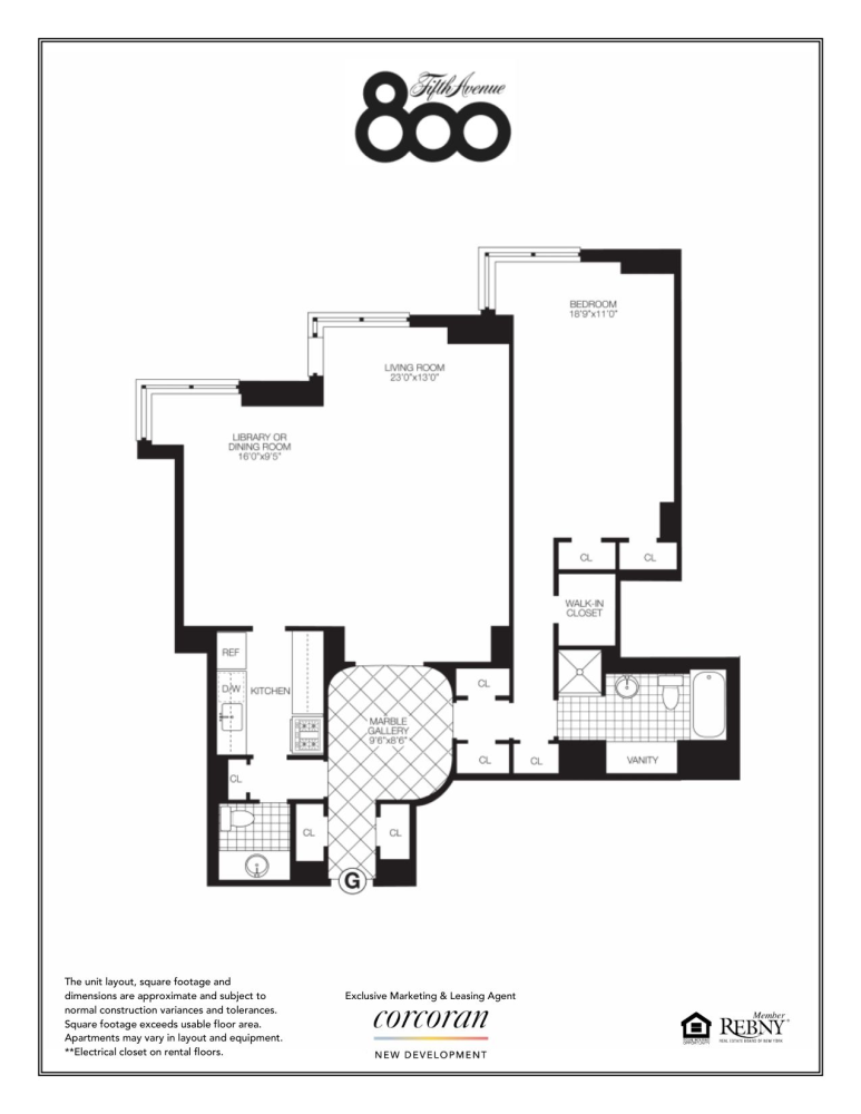 Floorplan for 800 5th Avenue, 28G