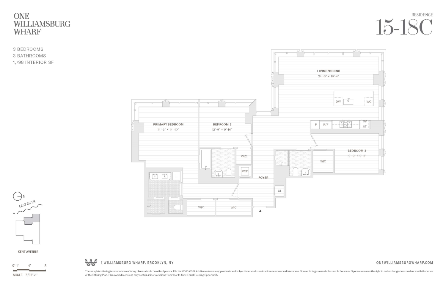 Floorplan for 480 Kent Avenue, 15C