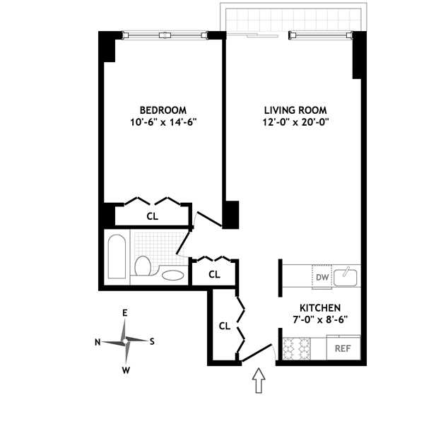 Floorplan for 250 West 90th Street, 5I