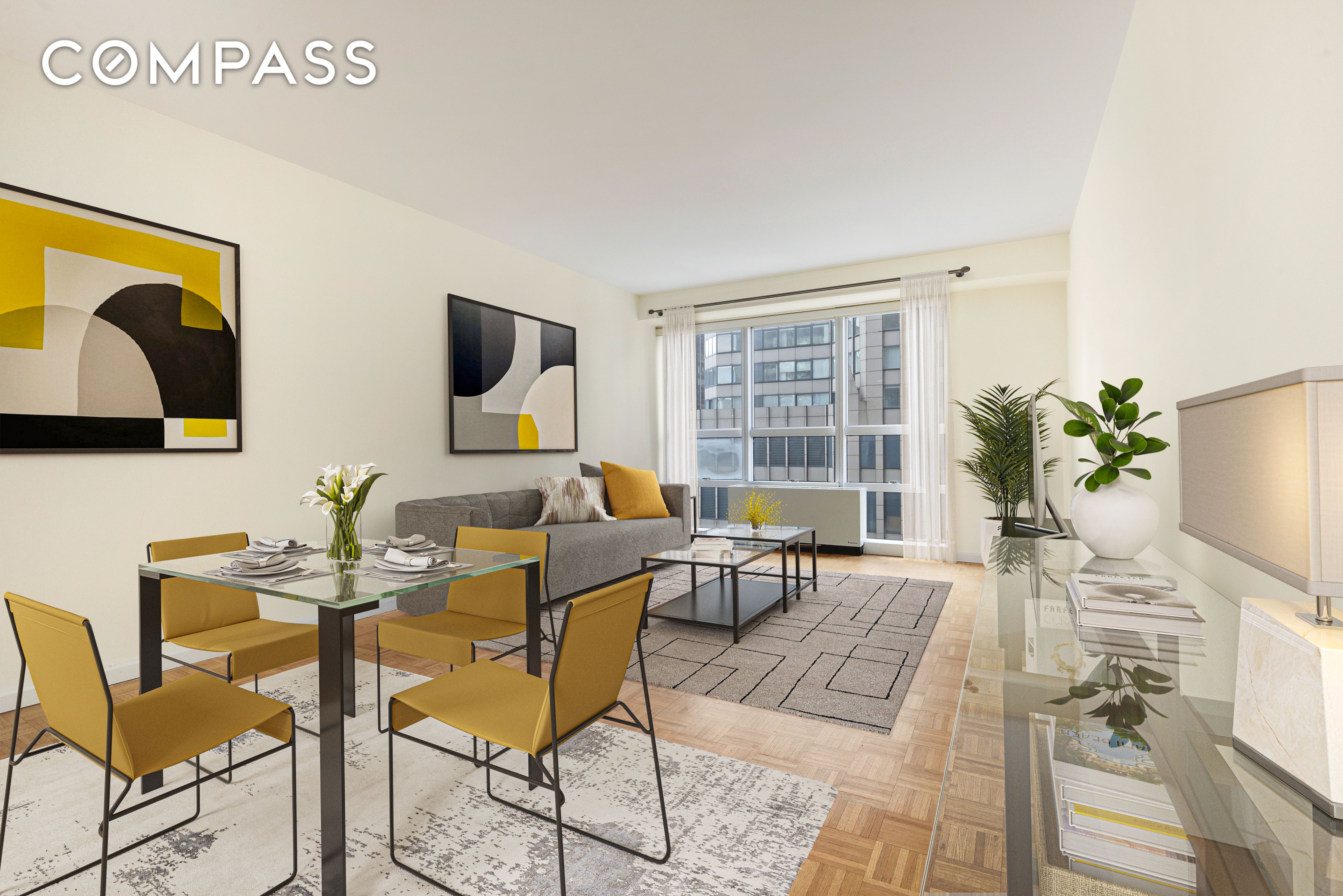 146 West 57th Street 38E, Theater District, Midtown West, NYC - 1 Bedrooms  
1.5 Bathrooms  
5 Rooms - 