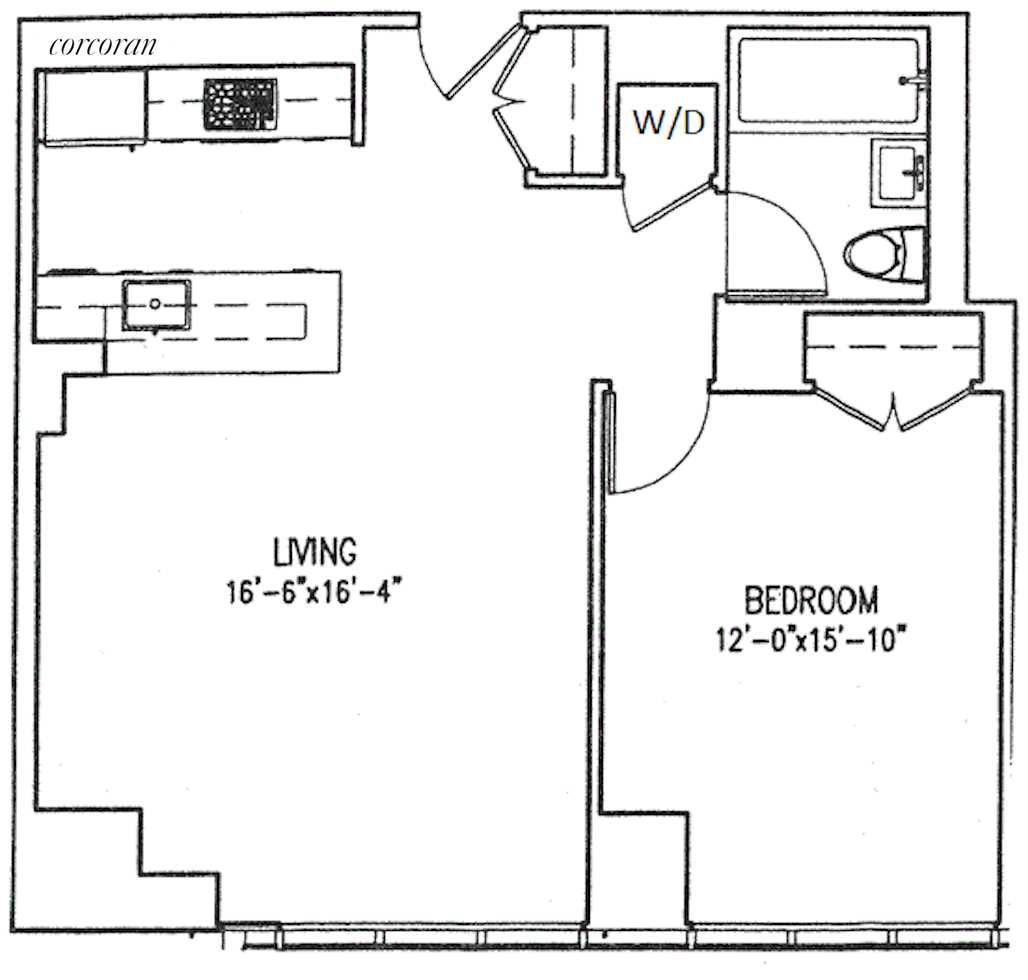 Floorplan for 350 West 42nd Street, 37F