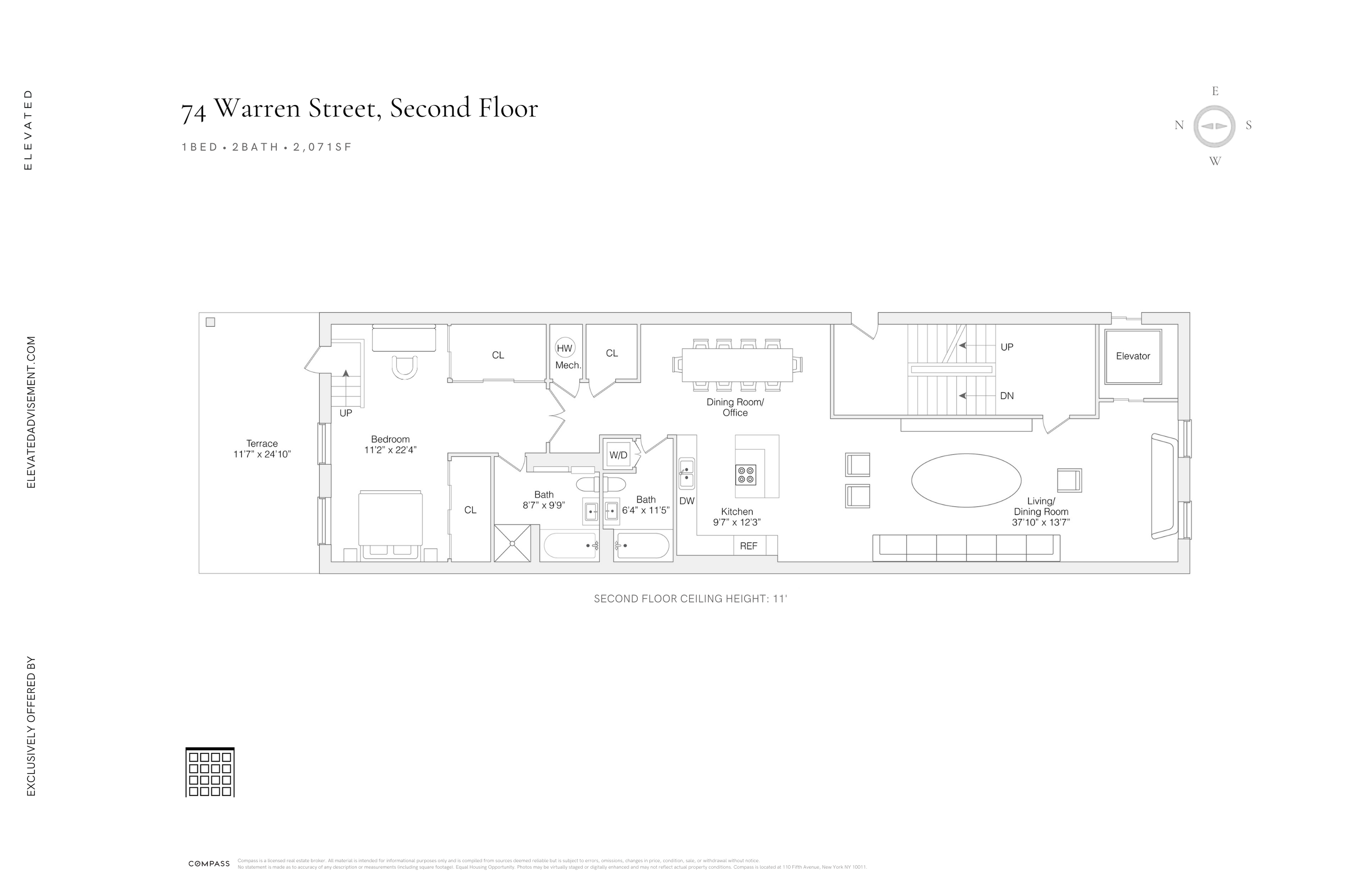 Floorplan for 74 Warren Street, 2