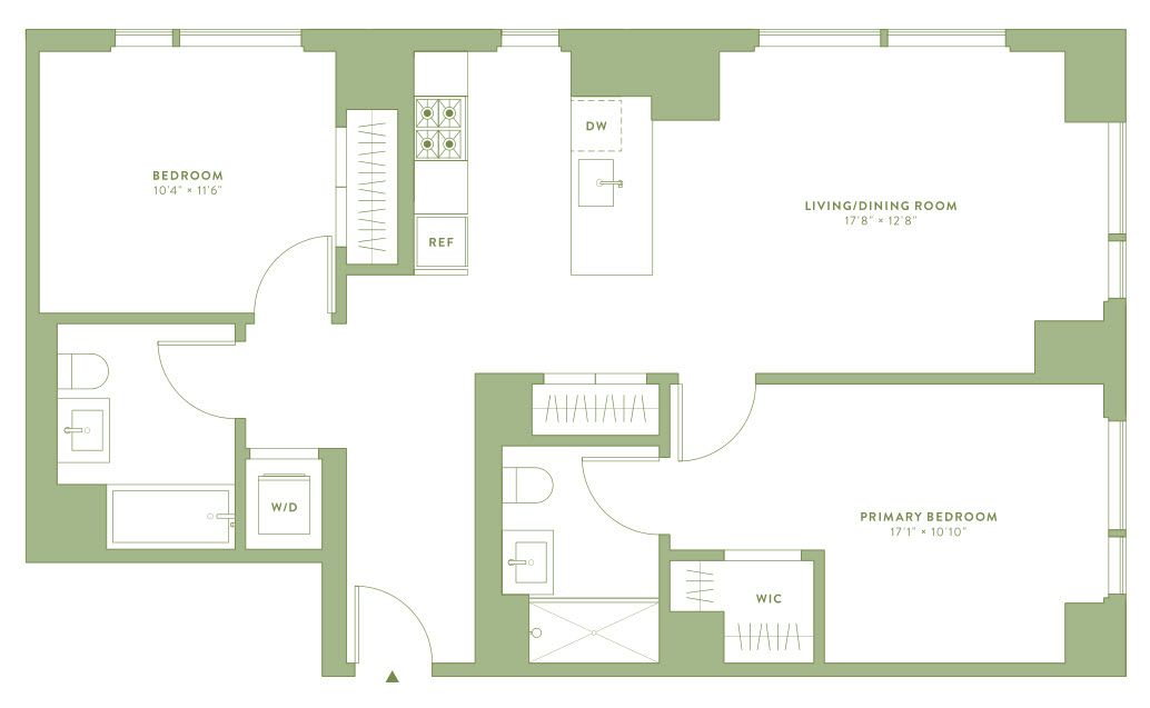 Floorplan for 196 Willoughby Street, 33-U