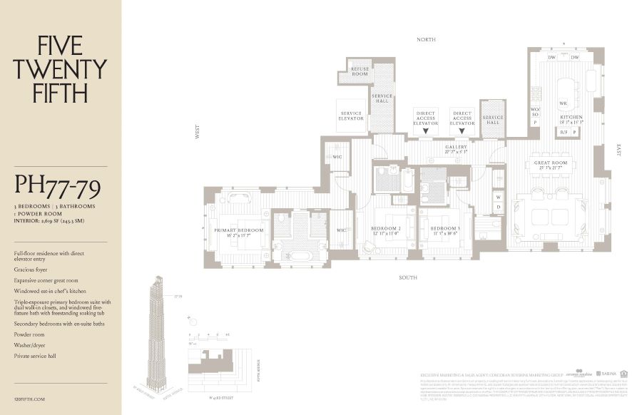 Floorplan for 520 5th Avenue, PH79