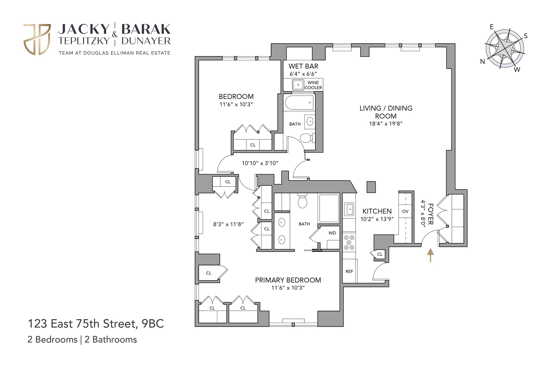 Floorplan for 123 East 75th Street, 9BC