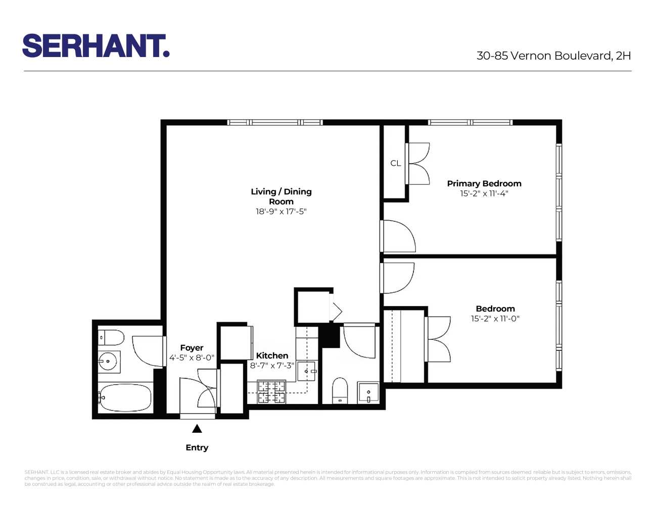 Floorplan for 30-85 Vernon Blvd, 2H