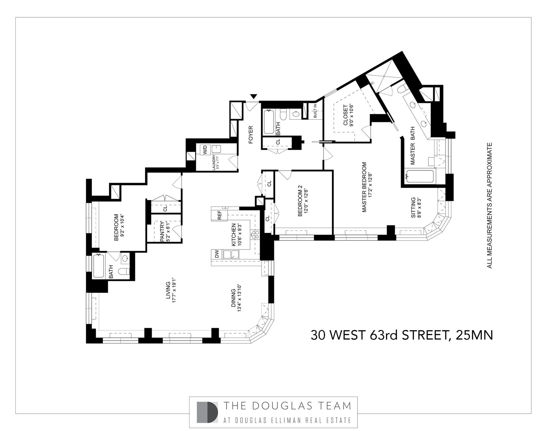 Floorplan for 30 West 63rd Street, 25MN