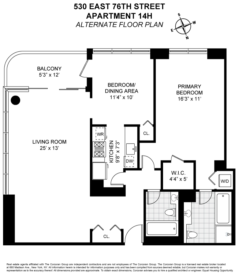 Floorplan for 530 East 76th Street, 14H