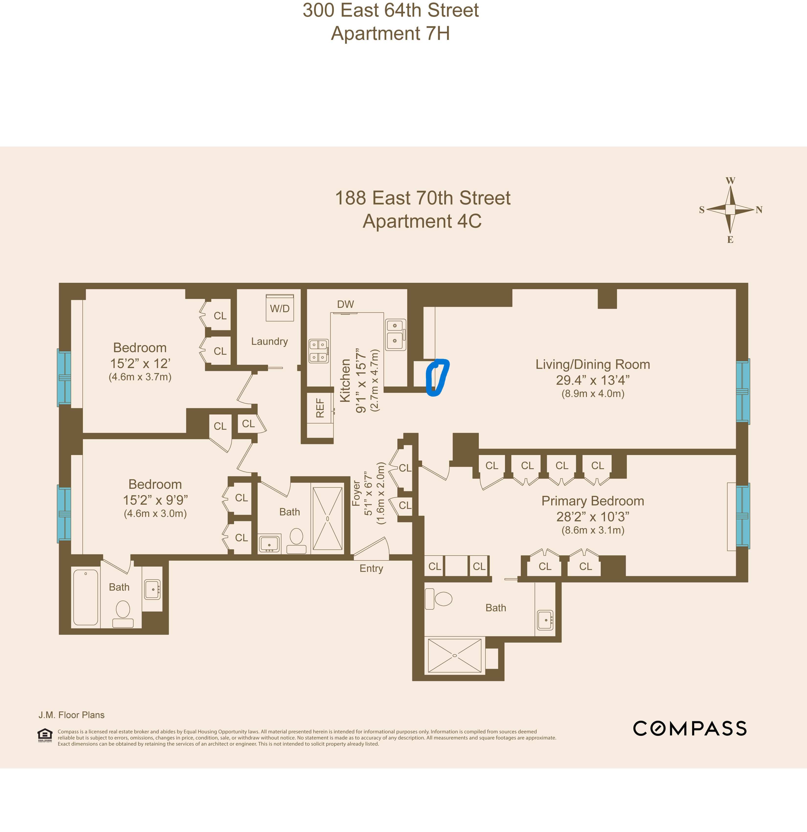 Floorplan for 188 East 70th Street, 4C