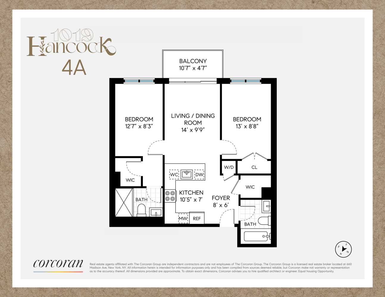 Floorplan for 1019 Hancock Street, 4A