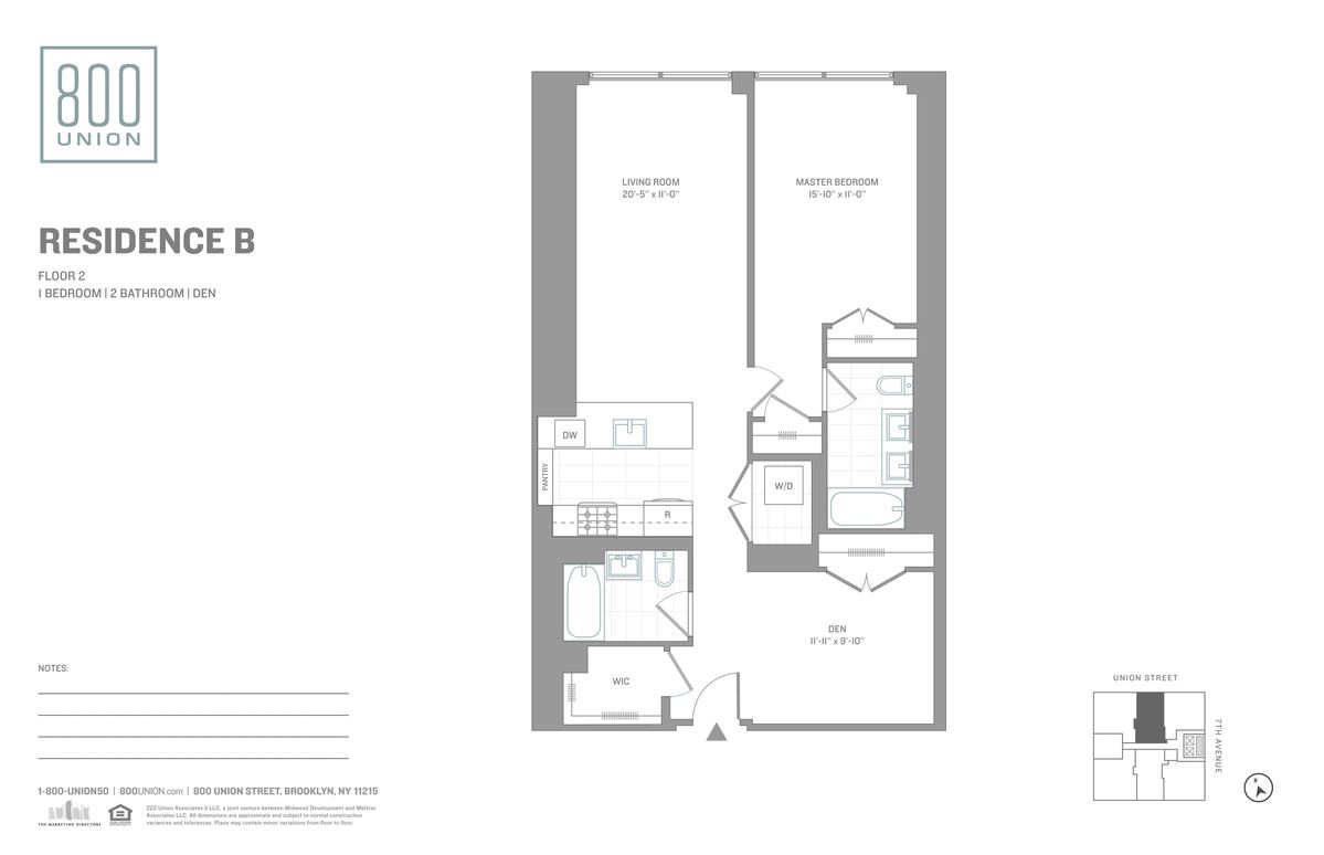 Floorplan for 800 Union Street, 2/G