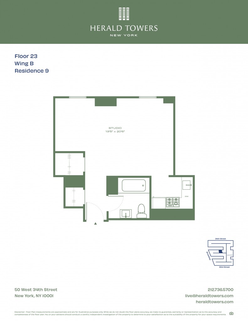 Floorplan for 50 West 34th Street, 23-B09