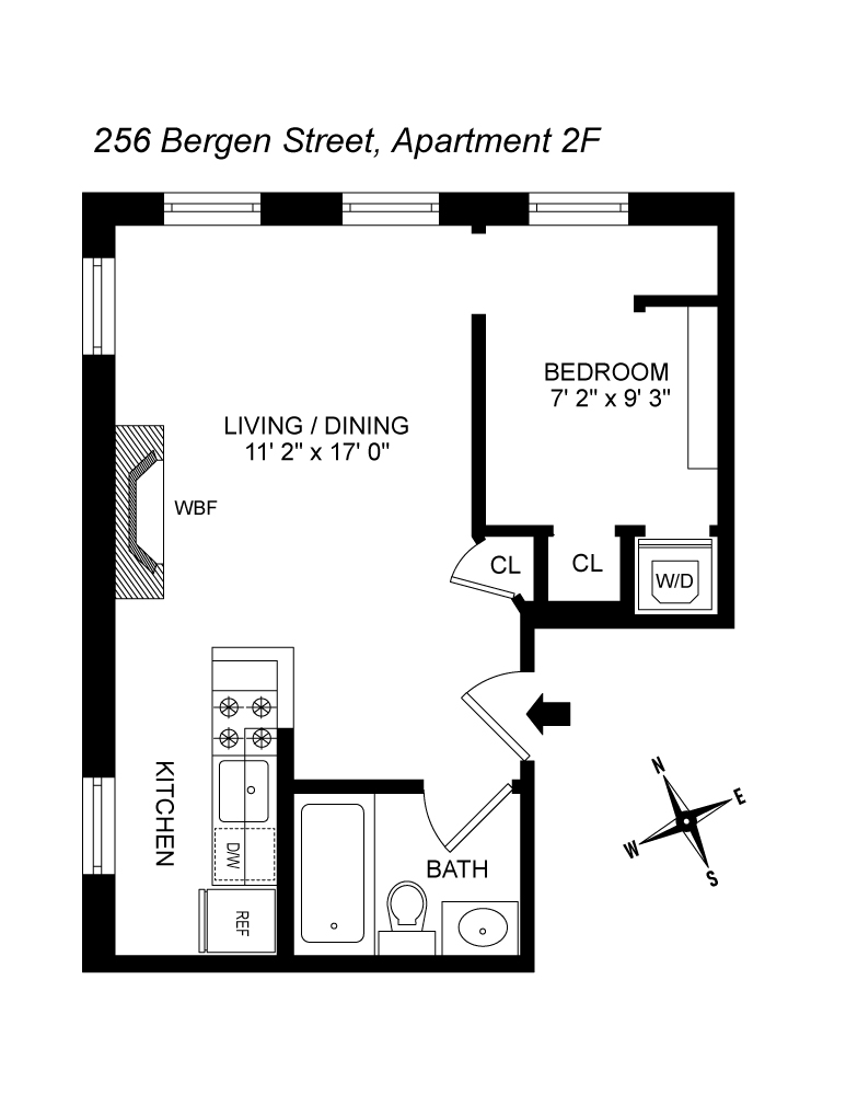 Floorplan for 256 Bergen Street, 2F