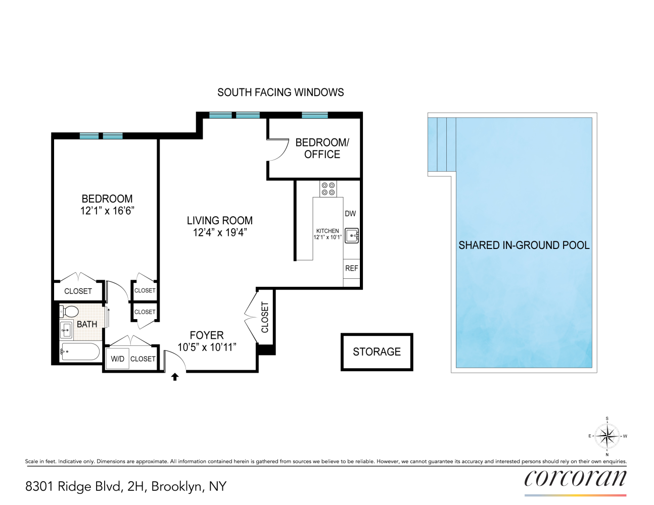 Floorplan for 8301 Ridge Boulevard, 2H