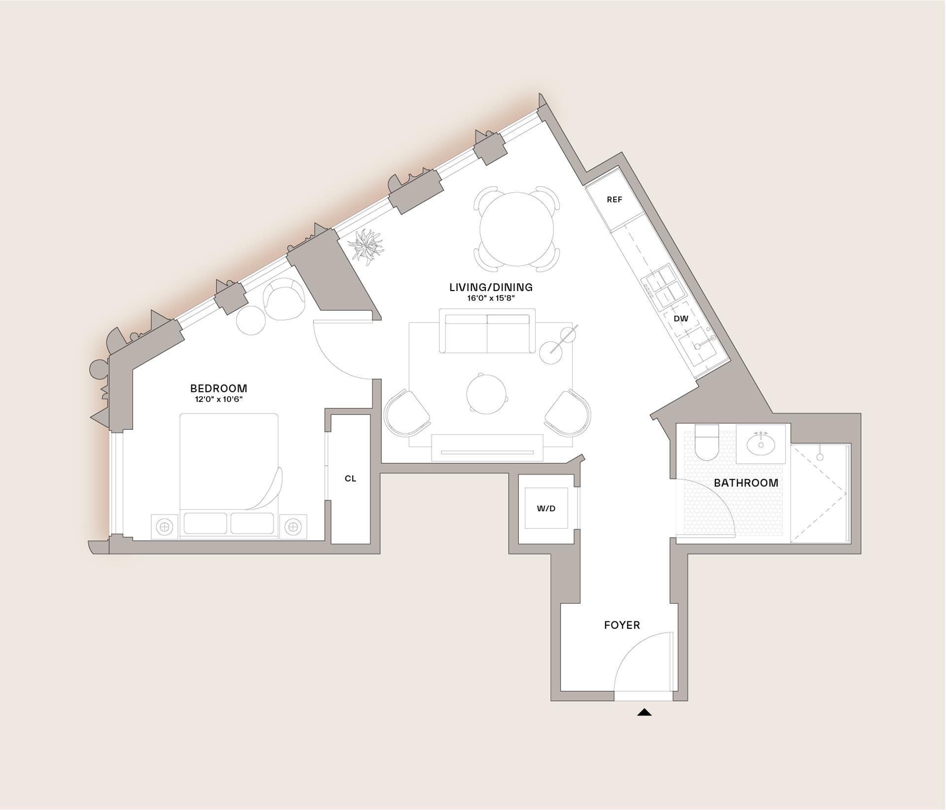 Floorplan for 55 Fleet Street, 29C