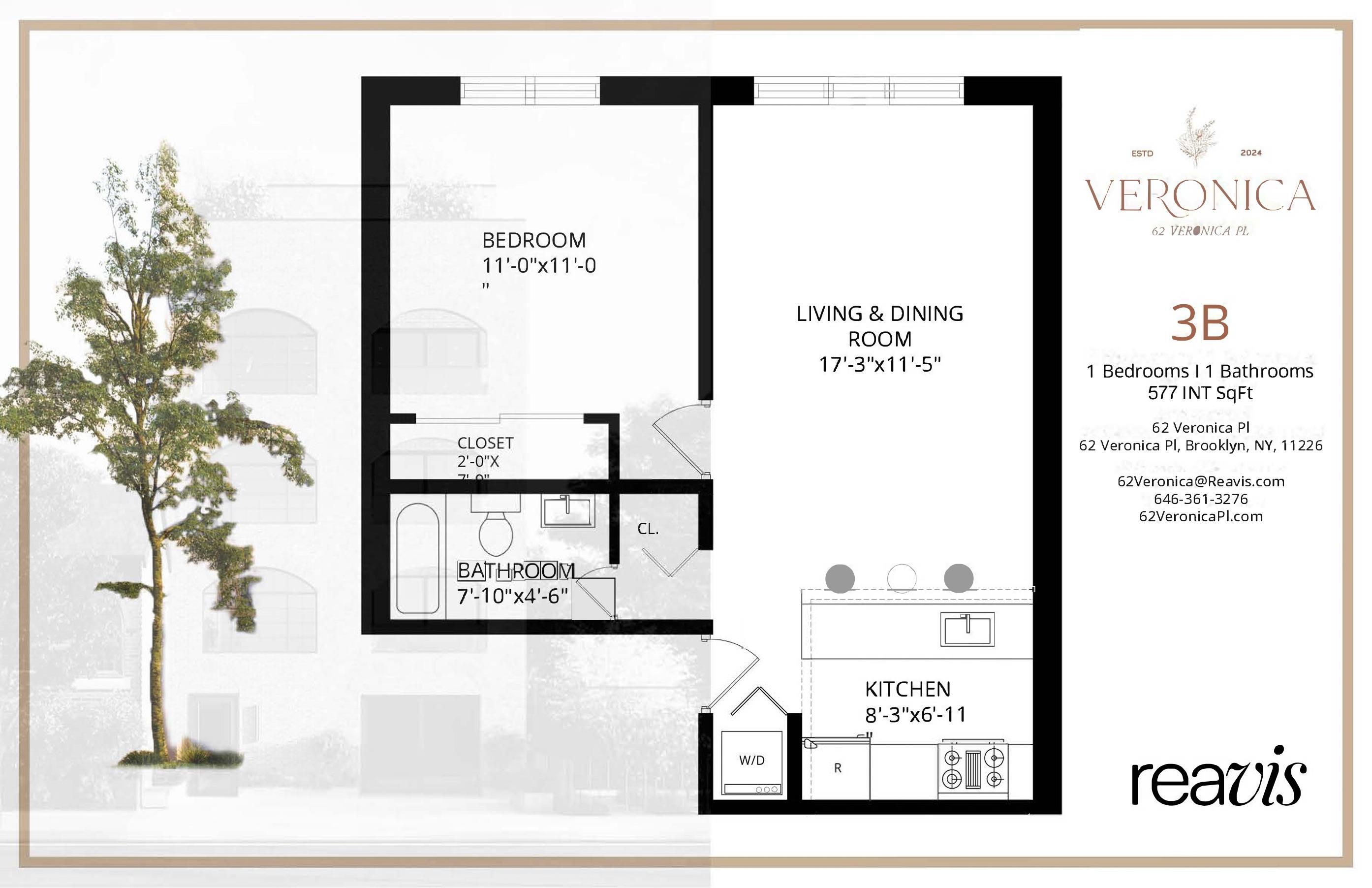 Floorplan for 62 Veronica Place, 3-B