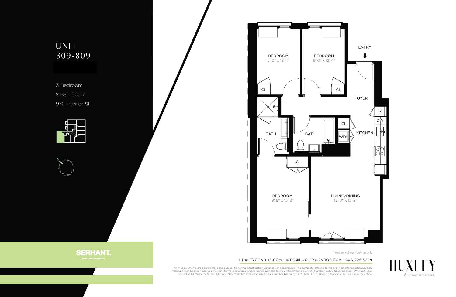 Floorplan for 181 East 101st Street, 809