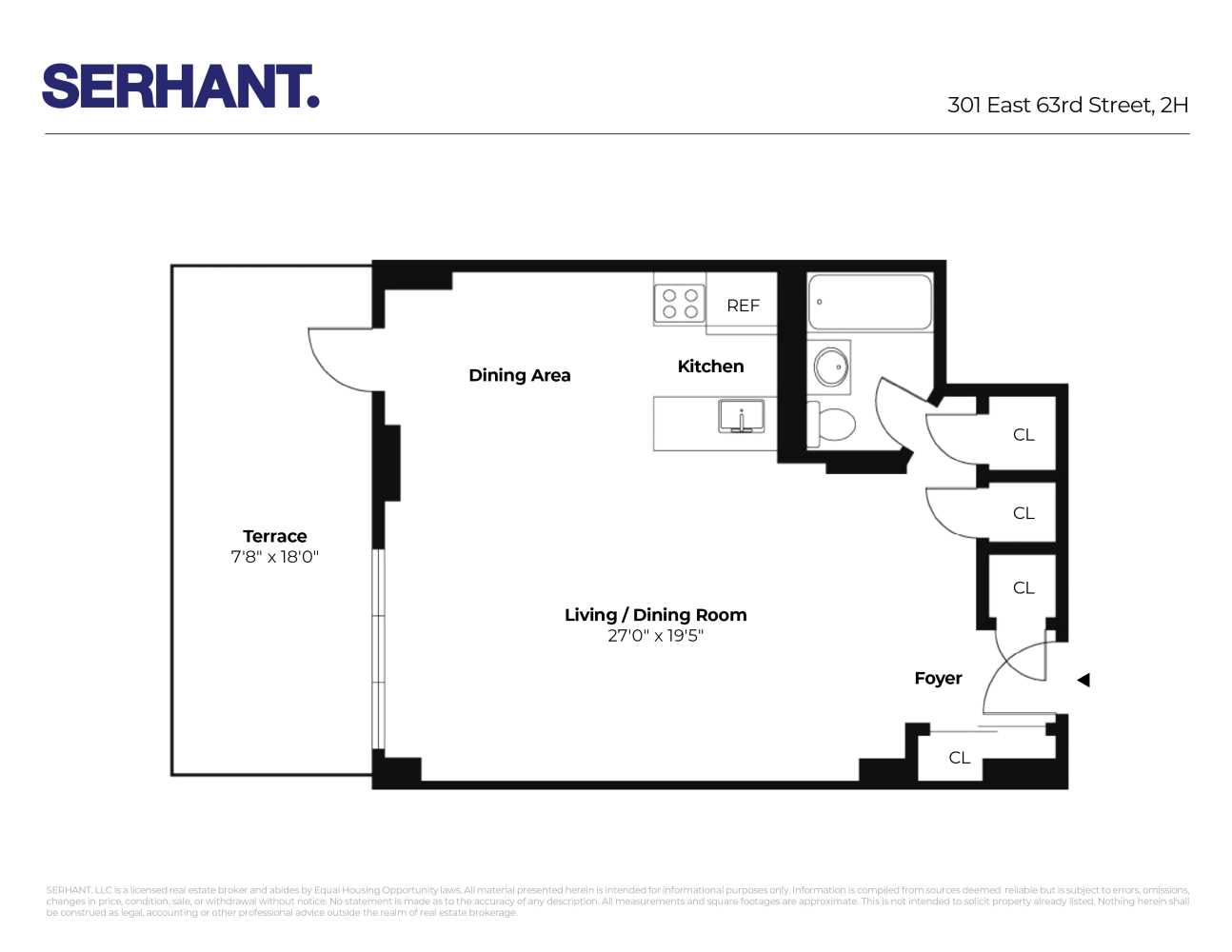 Floorplan for 301 East 63rd Street, 2H