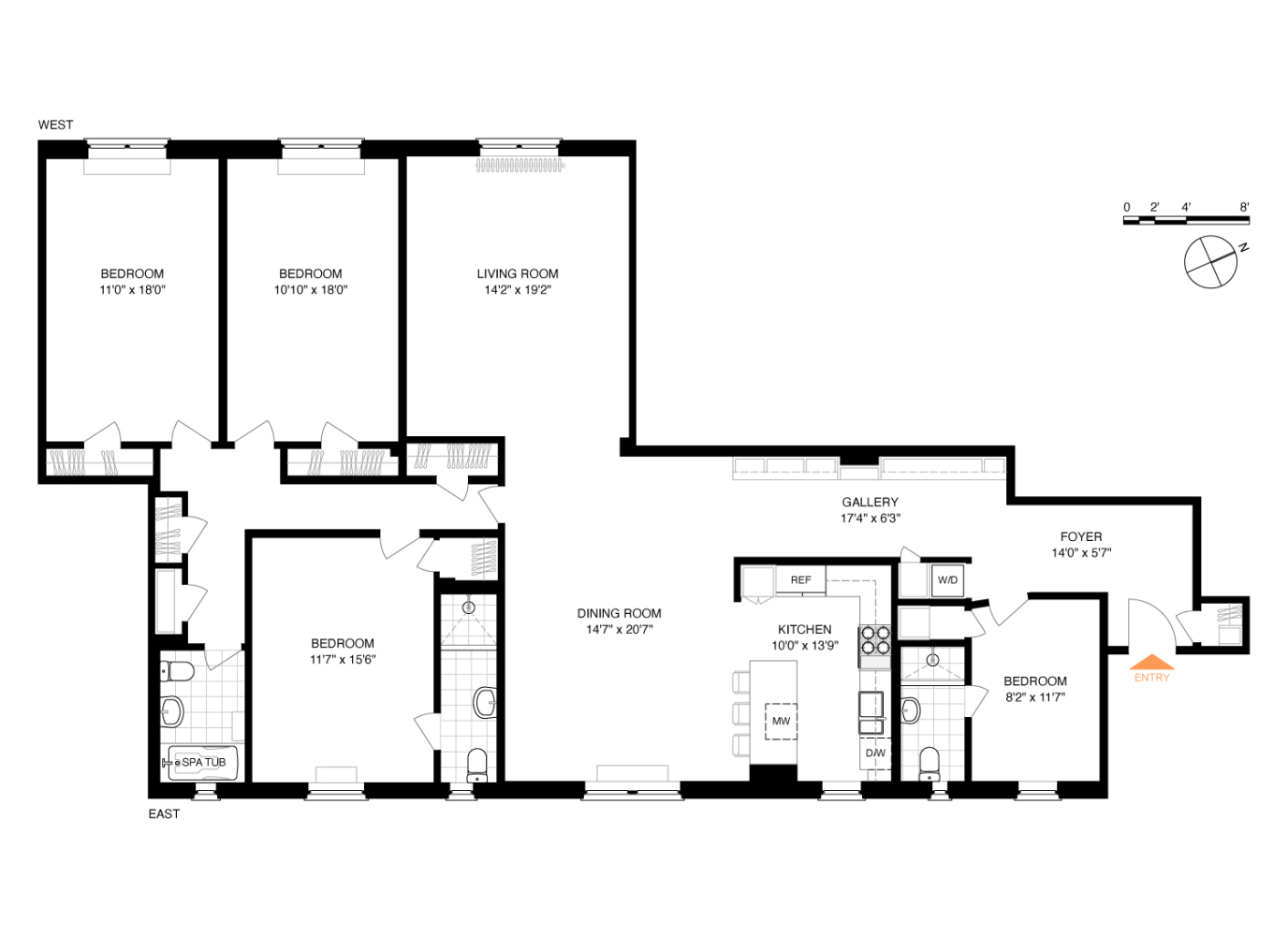 Floorplan for 225 Eastern Parkway, 3E