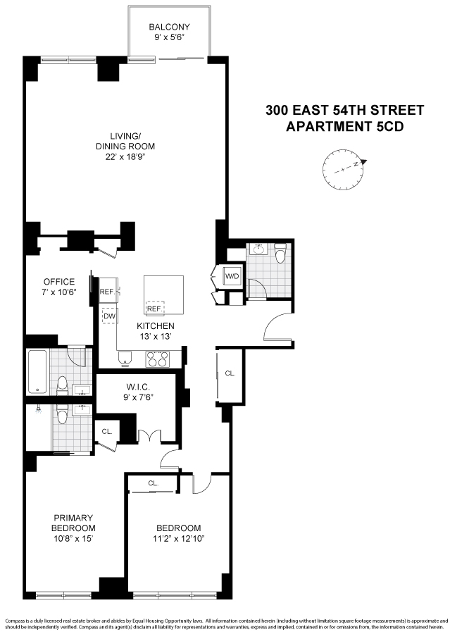 Floorplan for 300 East 54th Street, 5CD