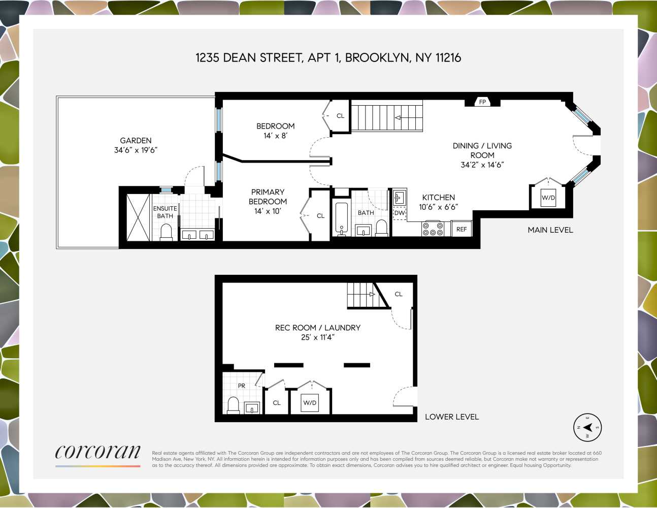 Floorplan for 1235 Dean Street, 1