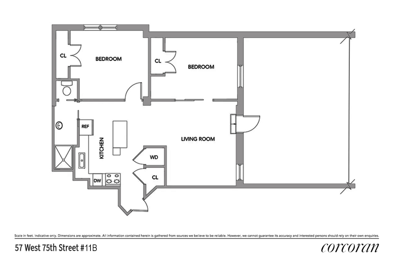 Floorplan for 321 Columbus Avenue, 11B