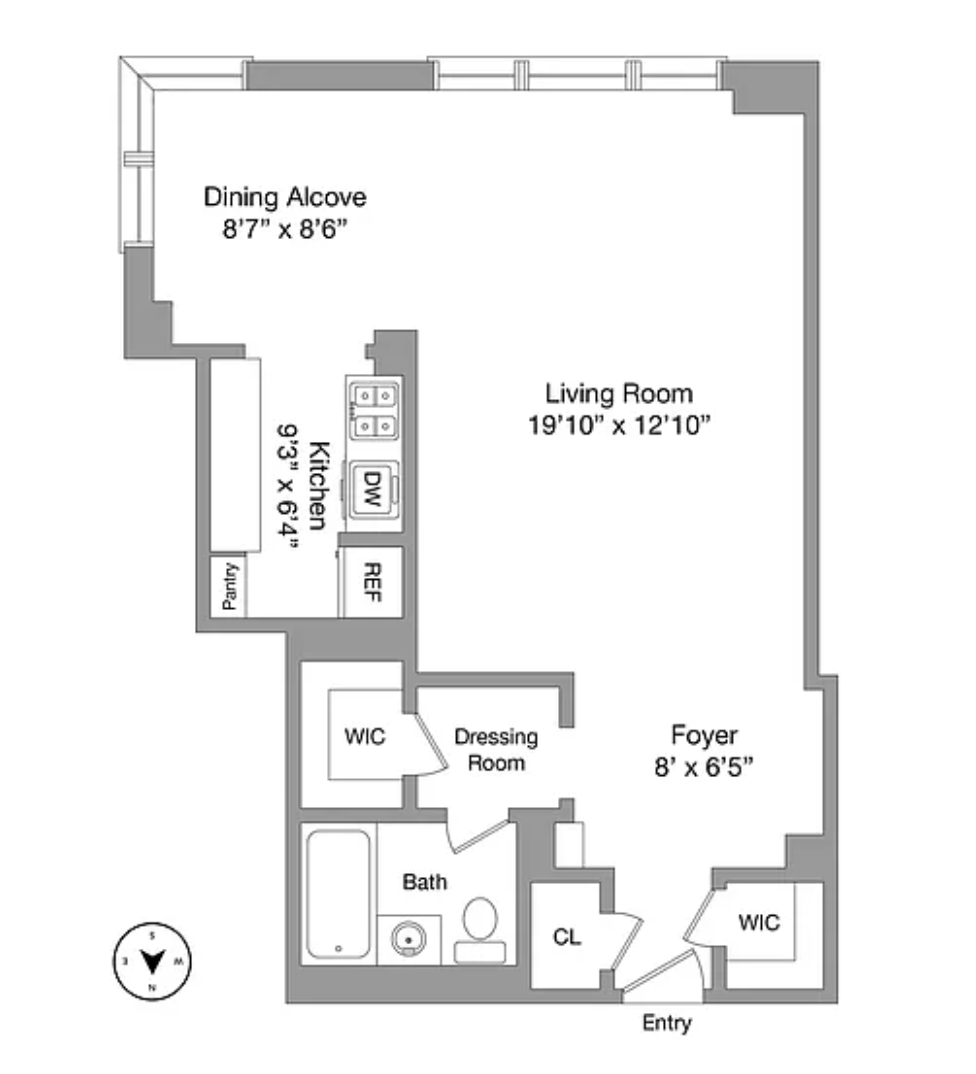 Floorplan for 7 Lexington Avenue, 7H