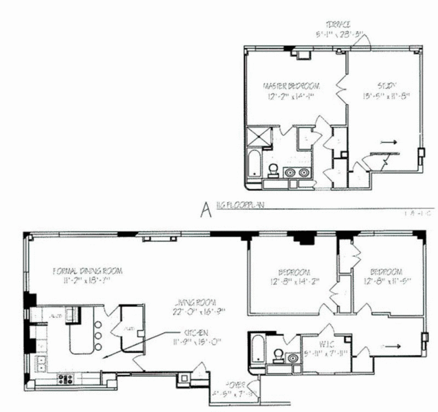 Floorplan for 40 Central Park, 12H