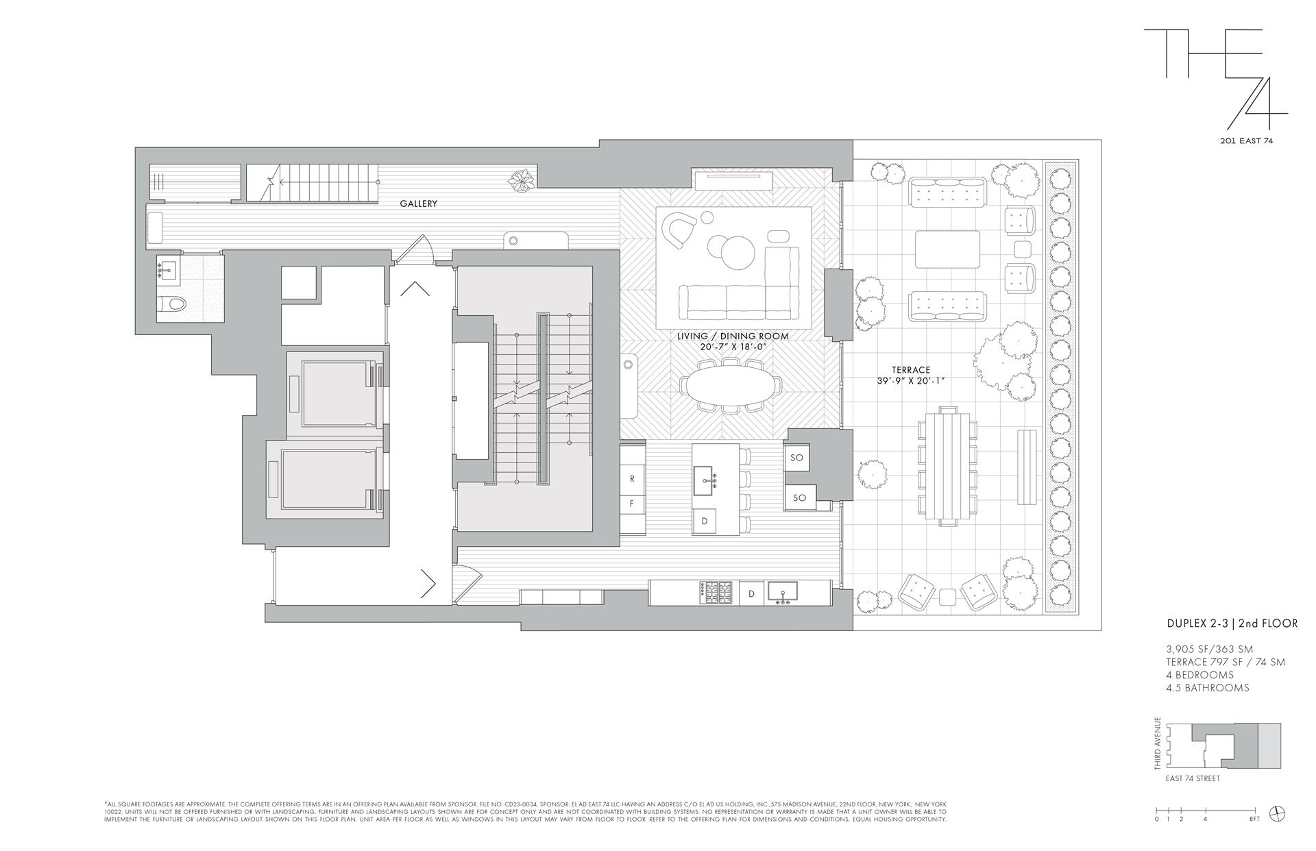 Floorplan for 201 East 74th Street, 2A